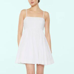 Likely Elisia White Cotton Blend Babydoll Dress - 12